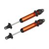 Amortisseurs GTX alu anodisé orange assemblés (sans ressorts) (X2) X-Maxx ( TRX7761R )