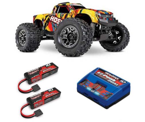 Pack Traxxas Hoss Solar Flare + Chargeur double + 2 batteries 3s 5000 mAh