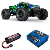 Pack Traxxas Wide-Maxx Vert + Chargeur + batteries 4s 5000 mAh