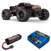 Pack Traxxas Wide-Maxx Rouge + Chargeur + batteries 4s 5000 mAh