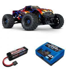 Pack Traxxas Wide-Maxx Jaune + Chargeur + batteries 4s 5000 mAh