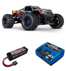 Pack Traxxas Wide-Maxx Rock n Roll + Chargeur + batteries 4s 5000 mAh