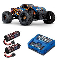 Pack Traxxas Wide-Maxx Orange + Chargeur + 2 batteries 4s 6700 mAh