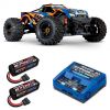 Pack Traxxas Wide-Maxx Orange + Chargeur + 2 batteries 4s 6700 mAh
