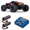 Pack Traxxas Wide-Maxx Jaune + Chargeur + 2 batteries 4s 6700 mAh