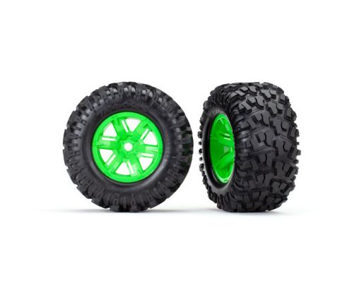 Roues Montées Collées Vertes pour X-MAXX 8S ( TRX7772G )