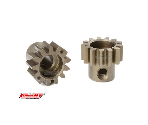 Team Corally - Pignon moteur M1.0 - Court - Acier trempé - 12 Dents - Axe moteur 5mm ( C-72712 )