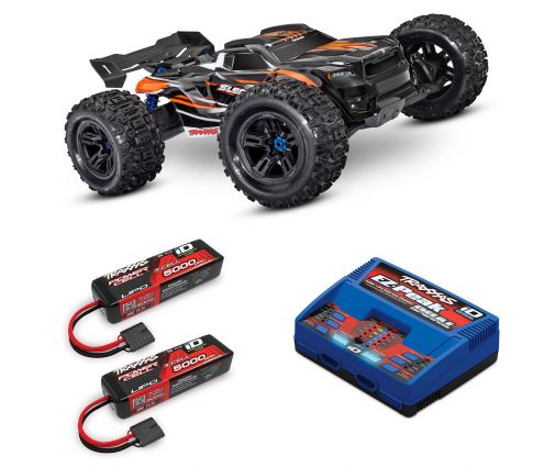 Pack Traxxas Sledge Orange + Chargeur double + 2 batteries 5000 mAh