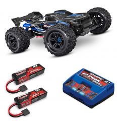 Pack Traxxas Sledge Bleu + Chargeur double + 2 batteries 5000 mAh