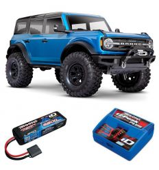 Pack Traxxas TRX-4 Bronco 2021 Bleu + Chargeur + Lipo 2s 5800