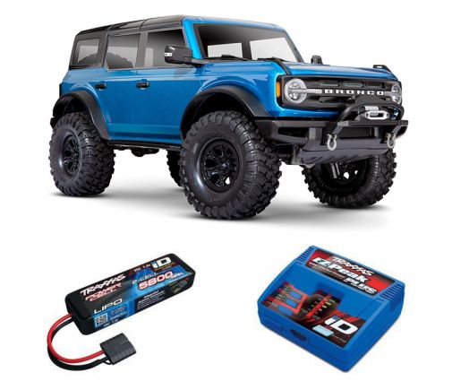 Pack Traxxas TRX-4 Bronco 2021 Bleu + Chargeur + Lipo 2s 5800