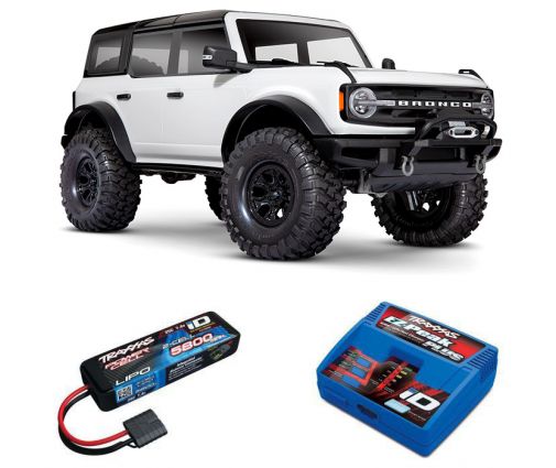 Pack Traxxas TRX-4 Bronco 2021 Blanc + Chargeur + Lipo 2s 5800