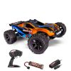 Traxxas Rustler - 4x4 - LEDS - 1/10 Brushed Stadium Truck TQ 2.4GHZ Rouge ( TRX67064-61-ORNG )