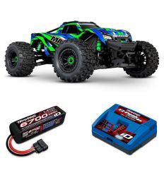 Pack Traxxas Wide-Maxx Vert + Chargeur + batteries 4s 5000 mAh