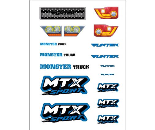 Planche stickers Bleue Funtek MTX ( FTK-21059 )