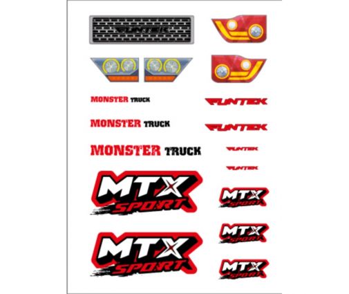 Planche stickers Rouge Funtek MTX ( FTK-21056 )