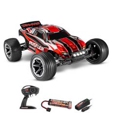 Traxxas Rustler- 4x2 -LED - 1/10 Brushed Stadium Truck TQ 2.4GHZ Bleu ( TRX37054-61-BLU )