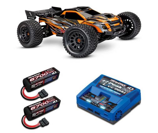 Pack Traxxas XRT 8s Orange + Chargeur + 2 batteries 4s 6700 mAh