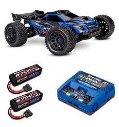Pack Traxxas XRT 8s Bleu + Chargeur + 2 batteries 4s 6700 mAh