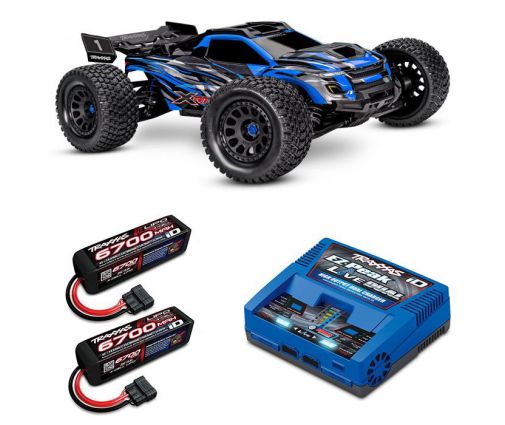 Pack Traxxas XRT 8s Bleu + Chargeur + 2 batteries 4s 6700 mAh