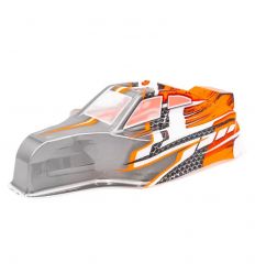 Carrosserie orange/grise NXT EVO pré-peinte avec stickers CA-293-STICK