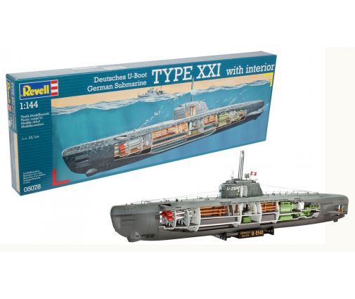 Revell U-Boat Typ Xxi U 2540 &Interieur ( 05078 )