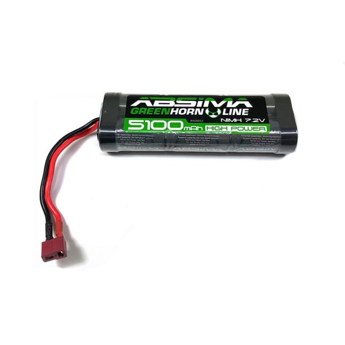 Batterie Absima Nimh 5100 mAh 7.2V avec prise T Dean - Vosges Modélisme