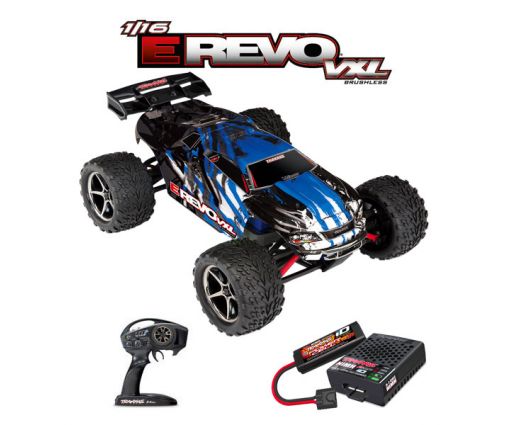 Traxxas E-Revo - 4x4 - 1/16 VXL TQi 2.4GHZ TSM Bleu