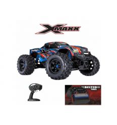 Pack Traxxas X-Maxx 8s BELTED + Chargeur double + 2 batteries 4s 6700 mAh