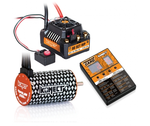 KONECT COMBO VARIATEUR BRUSHLESS 80A SCT WP + MOTEUR 3660SL 3150KV + CARTE