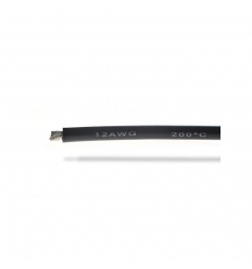 Fil silicone 12AWG (3,58mm²) noir - 1m