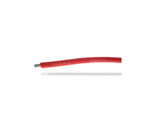 Fil silicone 16AWG (1.32mm²) rouge - 1m