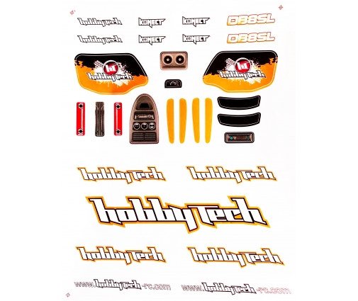 Planche de stickers Hobbytech DB8SL Orange