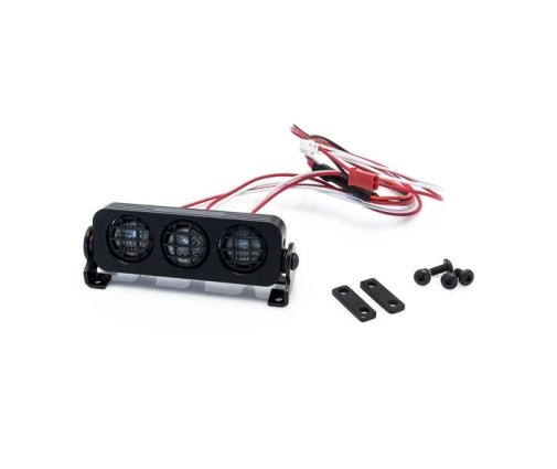 Rampe de projecteurs 3 LEDs rondes en aluminium de 73mm ( HT-SU1801092 ) -  Vosges Modélisme