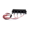 Rampe de projecteurs 4 LEDs rondes en aluminium de 90mm