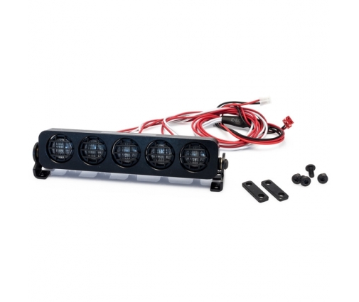 Rampe de projecteurs 5 LEDs rondes en aluminium de 109mm