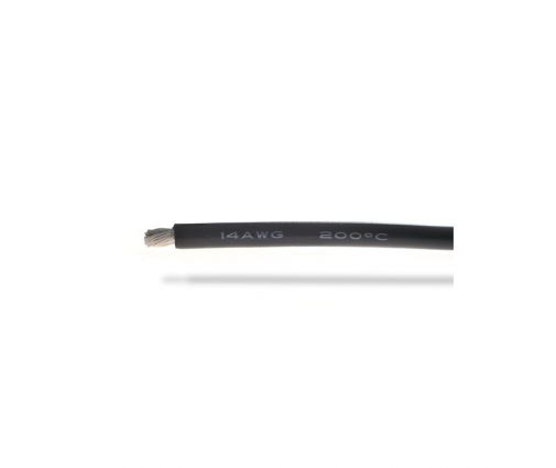 Fil silicone 14AWG (2,12mm²) noir - 1m