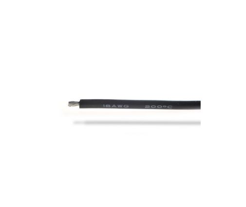 Fil silicone 18AWG (0.81mm²) noir - 1m