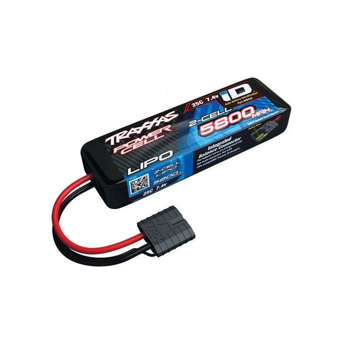 Batterie Traxxas Lipo 7.4v ( 2s ) 5800 mAh 25C - ID 2843X - Vosges Modélisme