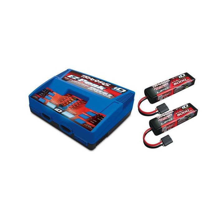 PACK CHARGEUR LIPO : 1 x CHARGEUR 2972X + 2 x LIPO 3S 5000MAH 2872X -  TRAXXAS 29