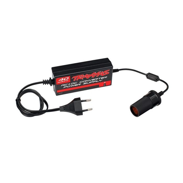 Alimentation 220V-12V 40W Prise allume cigare Traxxas 2976G - Vosges  Modélisme