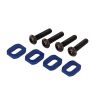 Rondelles de support moteur en alu anodisées bleu (4) X-Maxx ( TRX7759 )