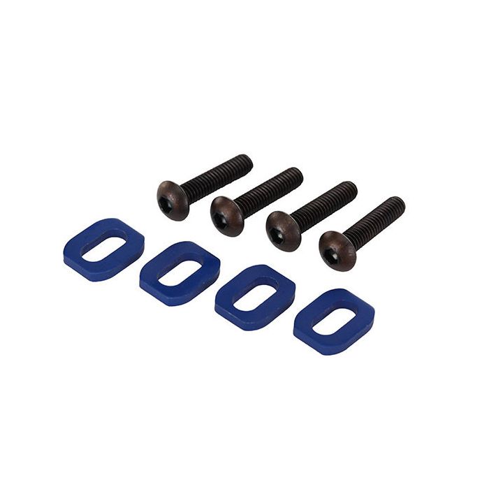 Rondelles de support moteur en alu anodisées bleu (4) X-Maxx Traxxas 7759 -  Vosges Modélisme