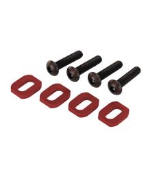 Rondelles de support moteur en alu anodisées rouge (4) X-Maxx ( TRX7759 )