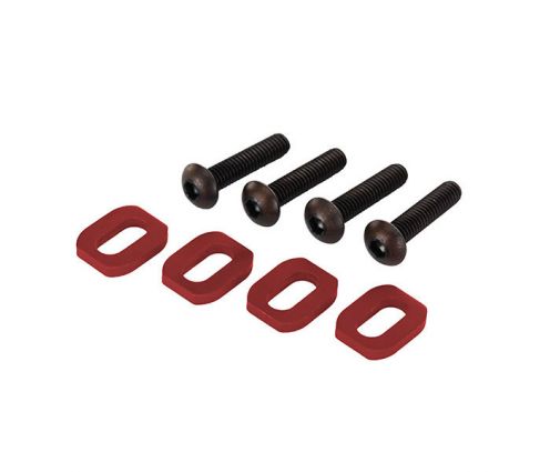 Rondelles de support moteur en alu anodisées rouge (4) X-Maxx ( TRX7759 )