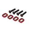 Rondelles de support moteur en alu anodisées rouge (4) X-Maxx ( TRX7759 )