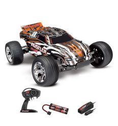 Traxxas Rustler- 4x2 - 1/10 Brushed Stadium Truck TQ 2.4GHZ Rouge