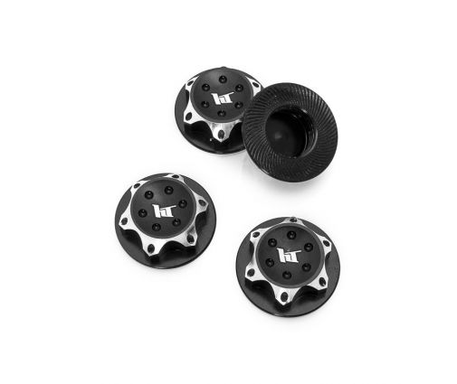 Écrous de Roues Borgne Aluminium 17 mm noir pour Buggy 1/8 (x4)