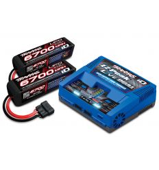 Pack Chargeur 2973G + 2 x Lipo 4S 6700MAH 2890X Traxxas ID