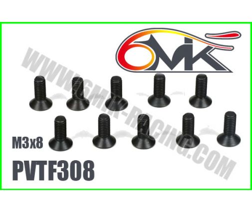 Vis Acier Tête Fraisée M3x8 (x10)